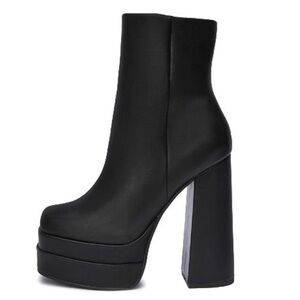 Black Platform Ankle Boots